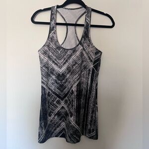 lululemon athletica Black & White Patterned Racerback Tank